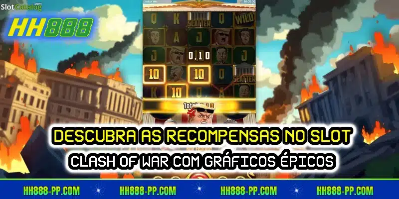 Descubra as recompensas no slot Clash of War com gráficos épicos