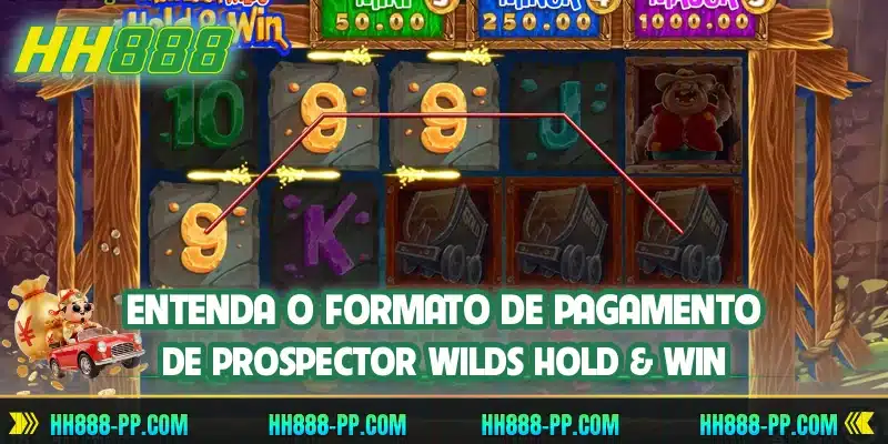 Entenda o formato de pagamento de Prospector Wilds Hold & Win