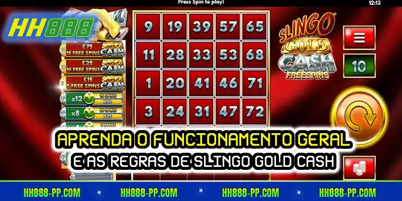 Aprenda o funcionamento geral e as regras de Slingo Gold Cash